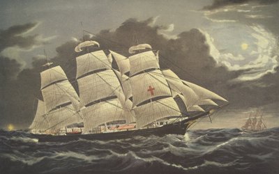 Clipper Ship Dreadnought- off Tuskar Light by American School